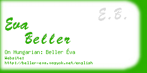eva beller business card